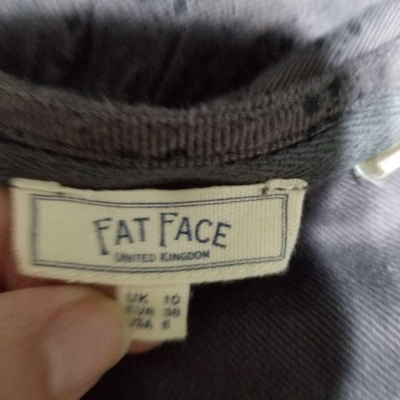 Fat Face Size 6 Grayish V Neck Short Sleeve Dress - Picture 3 of 3